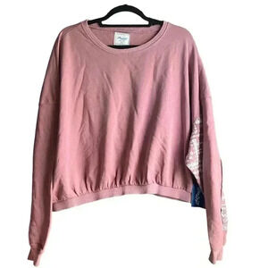 Sea la la crewneck sweater oversized crop sweater old pink loungewear X-Large